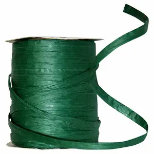 Paper Raffia Ribbon --- 1/4in x 100 yards --- Hunter Color