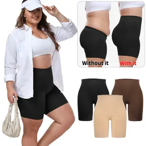 Plus Size Slip Shorts for Women Under Dress High Waisted Smoothing Shapewear Shorts Tummy Control  Compression Boyshorts Girdle Shorts and Spanks Shape Wear