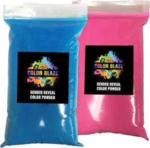 Color Blaze Baby Gender Reveal Powder - 1lb Blue & 1lb Pink Colored Power for Boy or Girl - Pack of 2 Bags with 1 pound - Blue/Pink