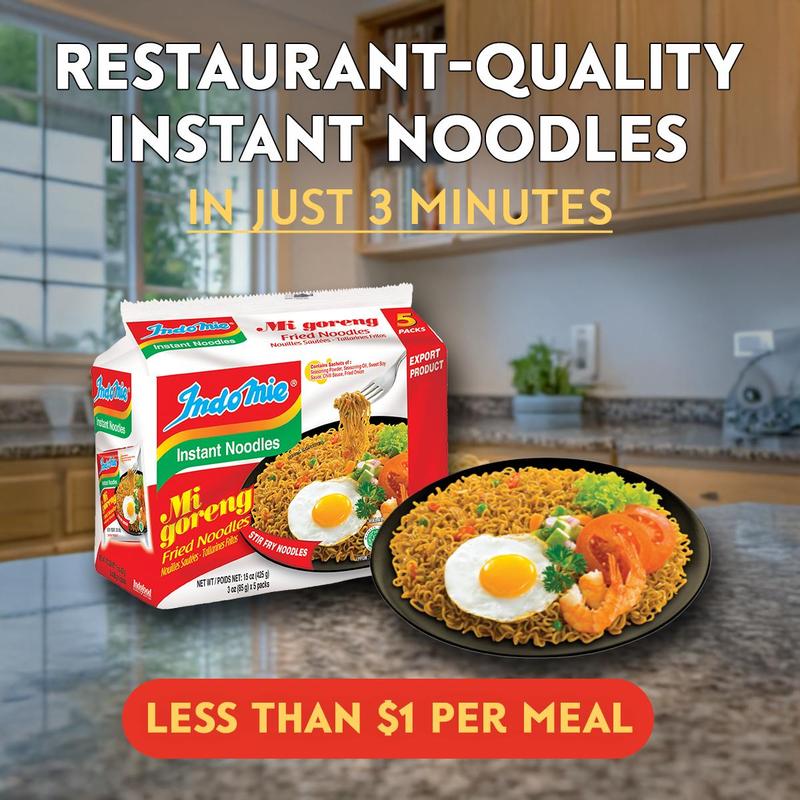 Official Indomie Mi Goreng Instant Noodles - 30 pack