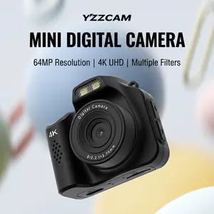 Upgrade your content with this Mini Digital Camera! 64MP resolution and 4K UHD video for crystal clear memories. Features multiple filters and a sleek fixed lens design. Perfect for students and travel vlogs. Shop now on TikTok Shop!  #4k #camera
