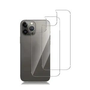 Tempered Glass Phone Back Film, 2 Counts HD High Transparency Phone Back Screen Protector, Phone Accessories Compatible with iPhone 15 Pro Max 14 Pro