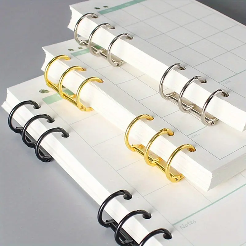 2pcs Metal Loose Leaf Book Binder Rings Calendar Circle 3 Rings For Notebook Album Scrapbook Clips Kawaii Desk Accessories Binders Notebooks