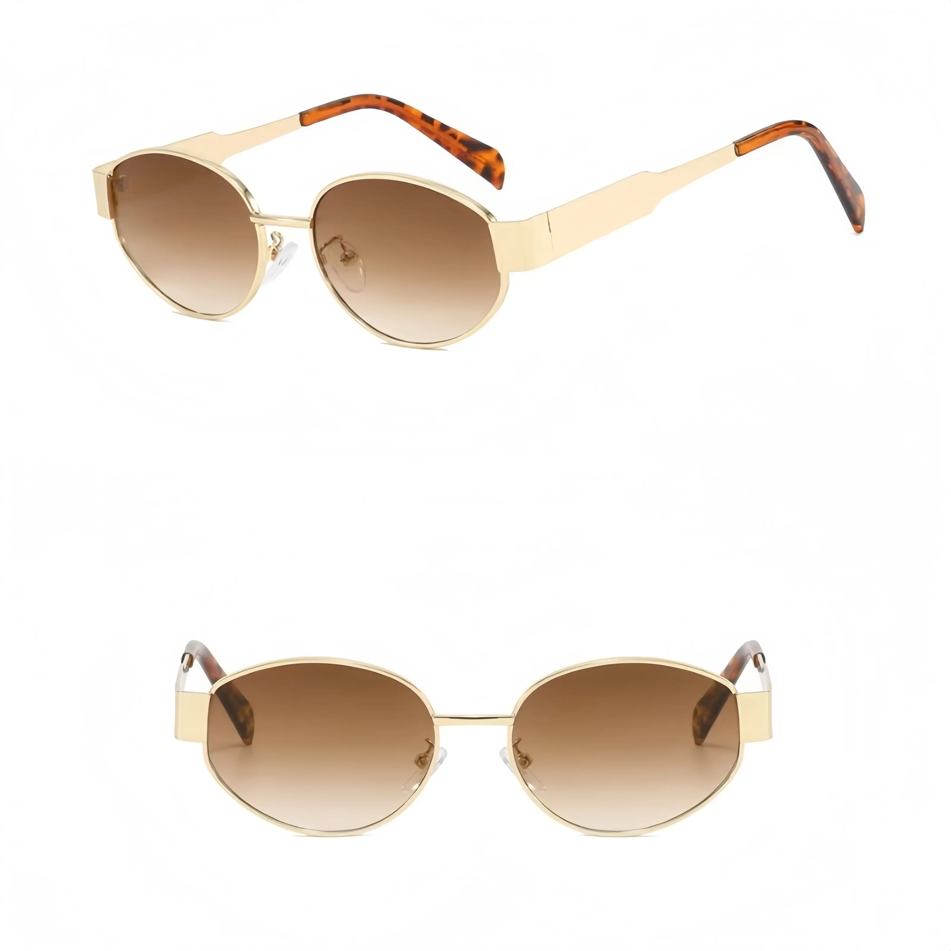 Summer Turn Up〗2 PCS Retro Oval Sunglasses for Women Trendy 