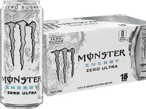 x15 pack Monster Energy Zero Ultra, Sugar Free Energy Drink, 16 Ounce (Pack of 15)