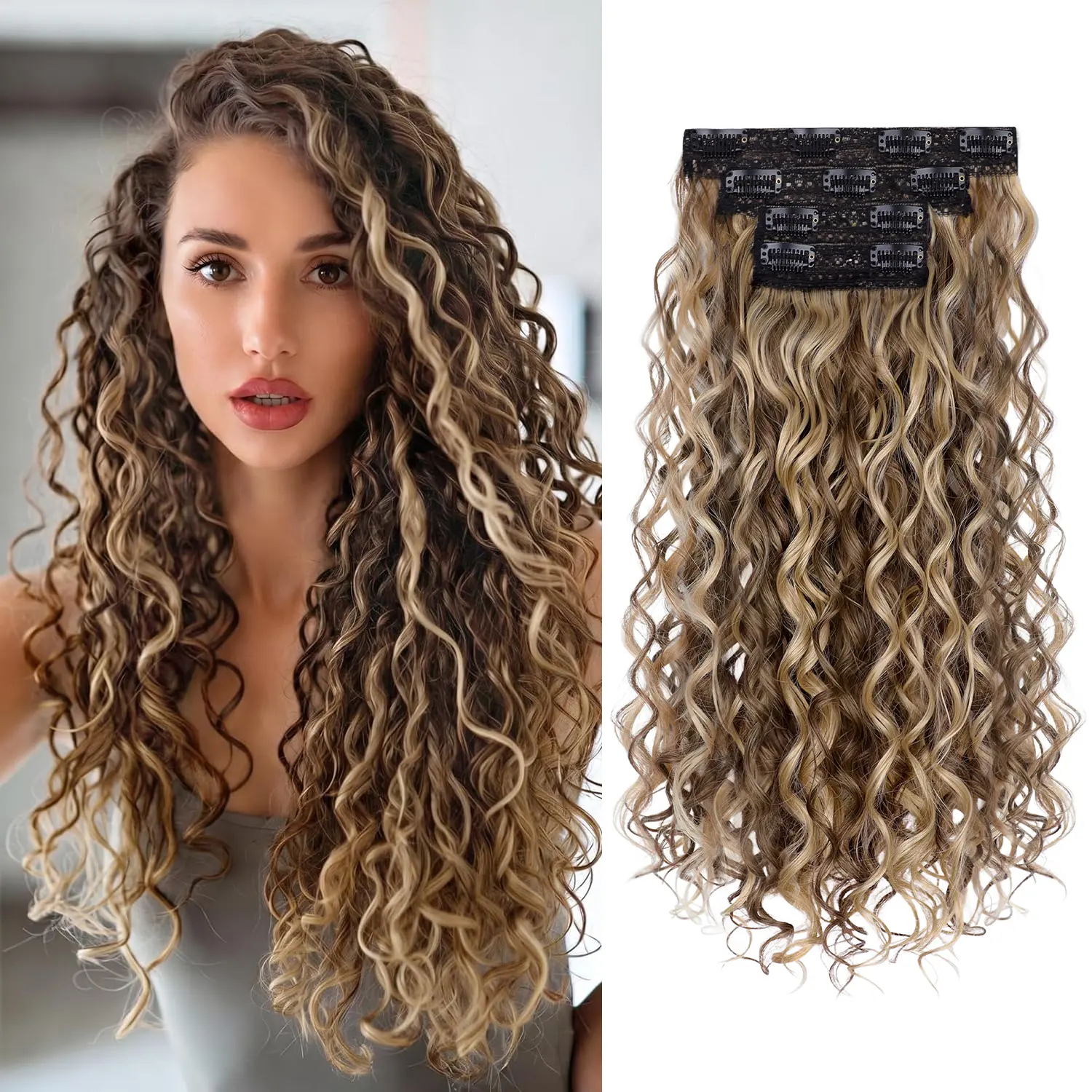 130H132# Dark Brown to Honey Blonde Ombre