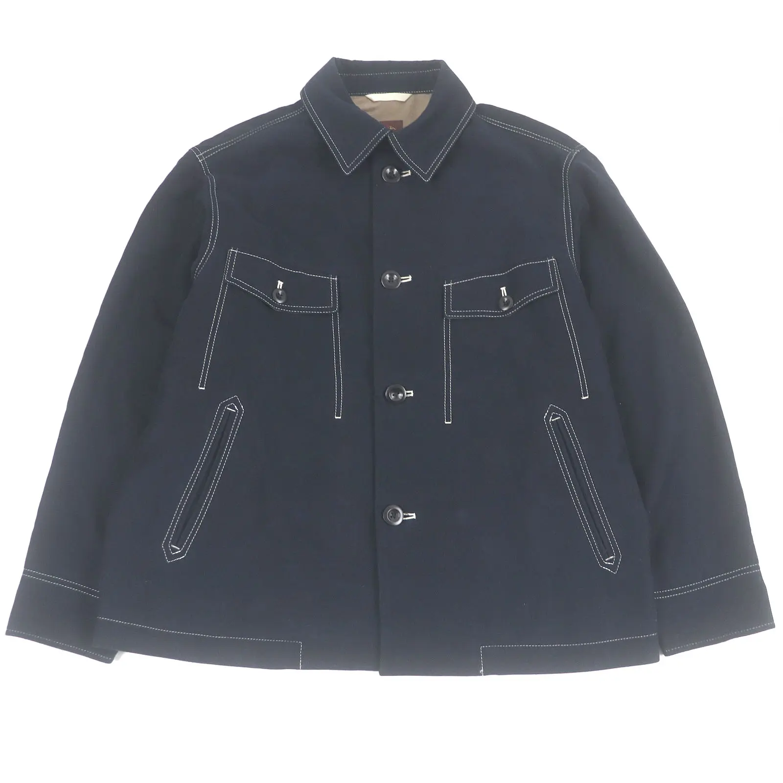 Pre-owned Paul Smith Cotton Small Leather Goods Collection Moleskin Jacket