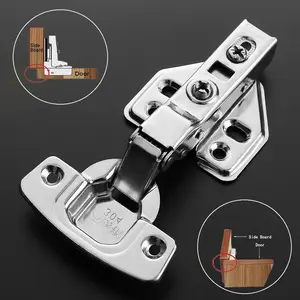 2pcs cabinet door hinges, bisagras puerta cocina，cold-rolled steel hydraulic hinges damper buffer soft closing kitchen furniture hardware detachable silent hinges with screws herramientas，suitable for cabinets, wardrobes, as a New Year gift for men