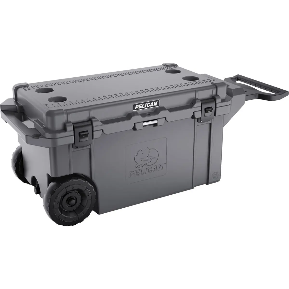 Pelican 80QT Elite Cooler, Wheeled, Graphite, Large, Functional, Hiking