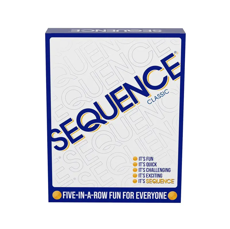 SEQUENCE- Original SEQUENCE Game with Folding Board, Cards and Chips by Jax ( Packaging may Vary ) White, 10.3" x 8.1" x 2.31"
