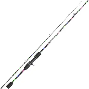 Fishing Rod, 2- Graphite Composite Blank/Fiber Glass Spinning & Casting Rod with EVA Grip, Smooth Transition Fishing Pole