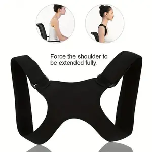 Adjustable Posture Corrector for Men and Women, Breathable Orthopedic Back Support, Neck Shoulder Clavicle Support, Improves Posture