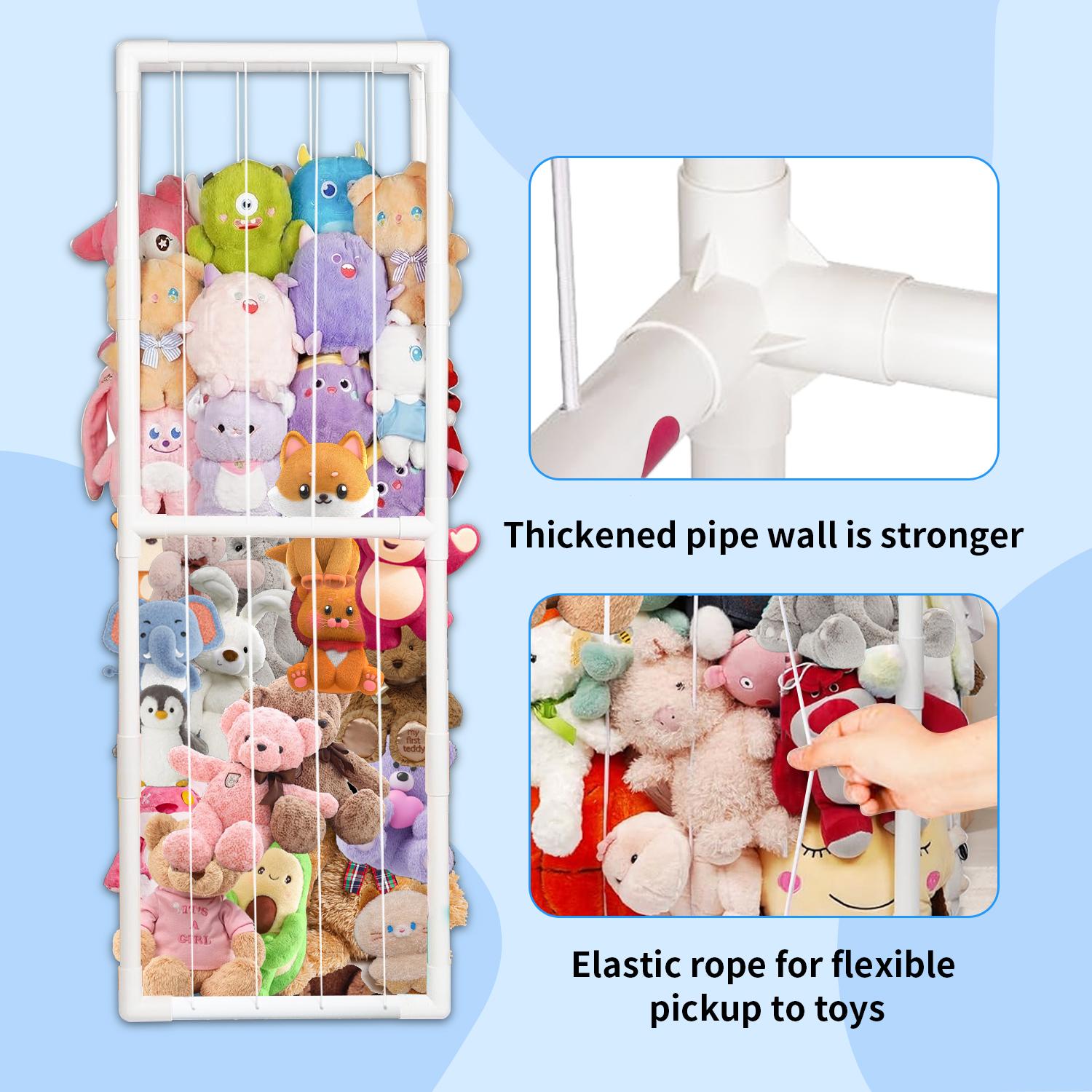 Stuffed Animal Zoo Storage Organizer PVC Large Plushie Holder for Toddler Room Playroom Aesthetic Nursery Furniture Toy Display Extra-large Capacity Design tiktokshopspringglowup summervibes