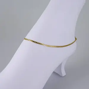 Anklets/ Tobilleras/ 14K Real Color/ 2mm