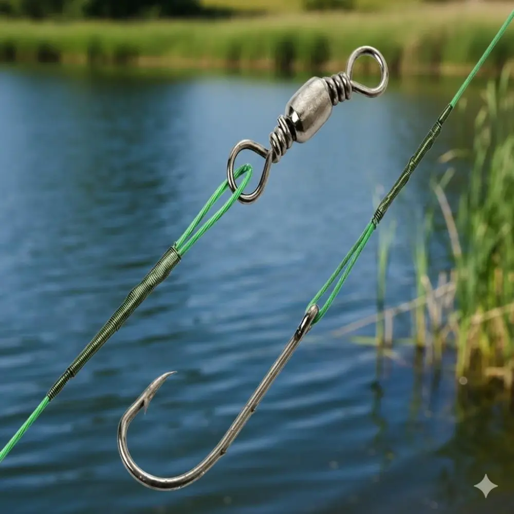 Anti-Bite Steel Leader Fishing Kits with Swivels 50lb High Strength Saltwater Freshwater Line Set Three Colors 20pcs Corrosion Resistant Tangle-Free Wire Leaders