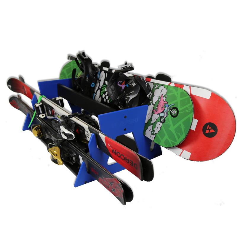 TRAPSKI QUAD Water Ski & Wake/Snowboard Rack - 12 lbs, 30"L x 20"W x 12"H, Trapezoid Design, Premium Strap, Portable for Trucks & Cars, Ideal for Wakeboarding, Water Skiing, Snowboarding - Gear