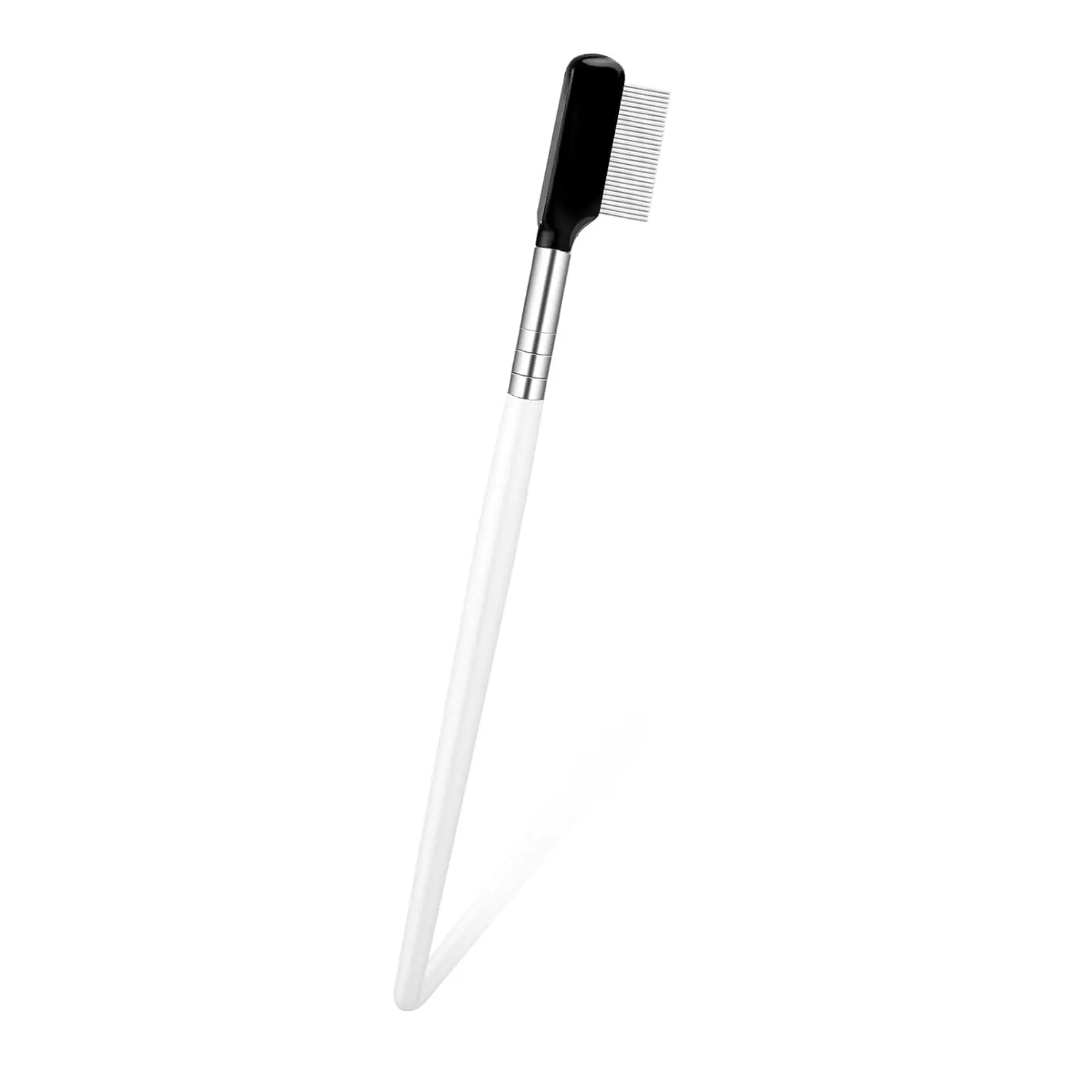Metal Eyelash Comb, Professional Eyelash Separator Tool Eye Lash Grooming Comb Eyelash Curler Definer Mascara Applicator with Stainless Steel Teeth Eyebrow Makeup Cosmetic Tool for Women Girls