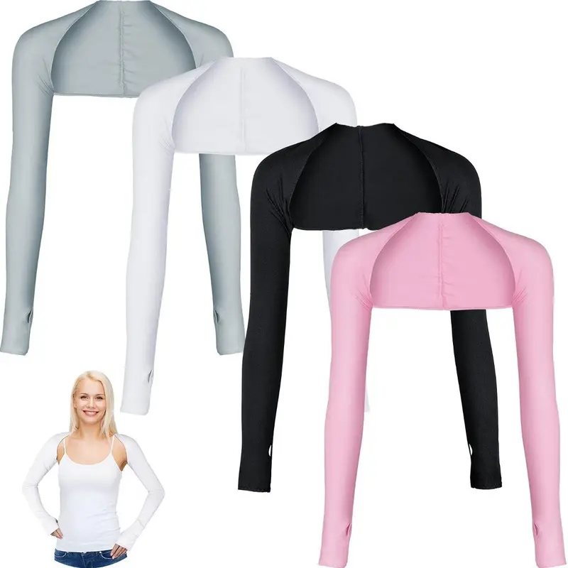 4-piece Set of UV Protection Sun Protection Cooling Capes, Elastic Compression Arm Sleeves, Golf Sports Summer Cooling Sleeves, Sun Protection Cooling Capes, Ice Silk, Sleeves