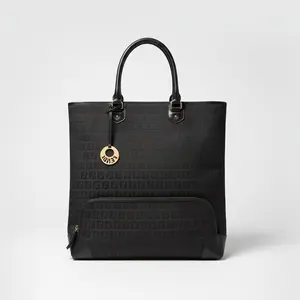 Pre-owned FENDI canvas and leather Tote Bags Black Zucchino Canvas Tote