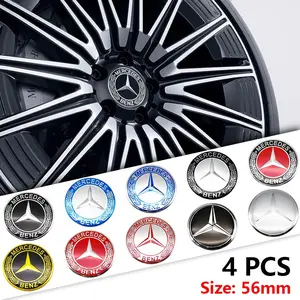 Mercedes-Benz Wheel HUB Center Cap Set, Car Emblem Decoration Accessories, Replacement Rim Cover for C/e/s-Class, Glc/gle/gls, Amg Models