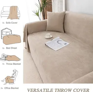 Waterproof Couch Sofa Cover Washable Sectional Couch Covers Protectors for Pets Dogs Water Resistant Sofa Slipcovers Couch Futon Blanket for Loveseat L Shaped Sofa, 71" x 118", Khaki
