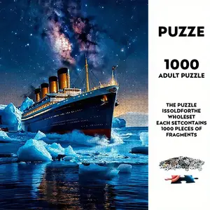 1000 Piece Large Size Paper Puzzle Set, Cruise Theme Unframed DIY Craft, Durable Seamless Design, Halloween Thanksgiving Easter Gift