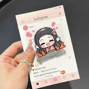 Nezuko Kamado Demon Slayer Cute Chibi MagSafe Magnetic Phone Grip Stand for iPhone 15 14 13 Anime Accessory