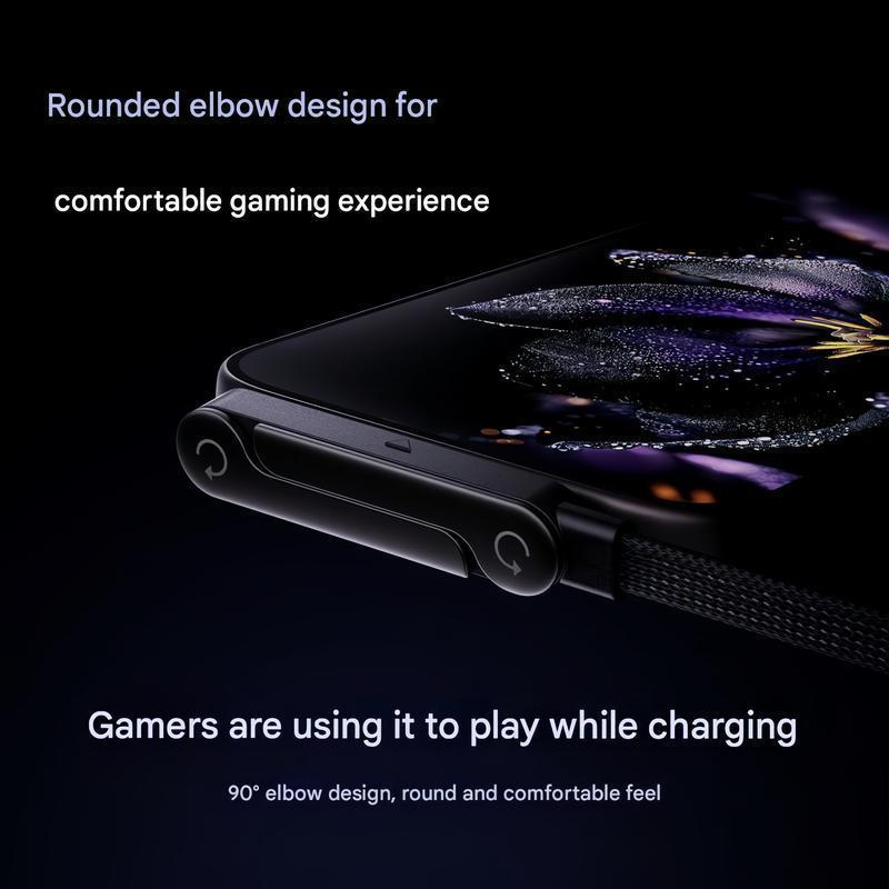 Invisible Holder Charging Cable, 1.5m Length 240W Super Fast Charging 2-in-1 Charging Cord & Phone Stand, Suitable for Gaming, Office and Travel Scenarios, Compatible,iPhone, Samsung&Type-C Interface Devices, Black Version lightning Black Data Cable