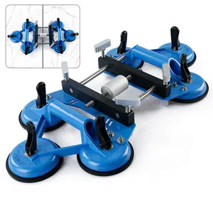 LOZLIN Sixfold Heavy-Duty Glass Suction Cup Lifter with Aluminum Vacuum Plate Handle for Lifting Moving Large Glass Panels Tiles Windows Granite Car Dent Remover