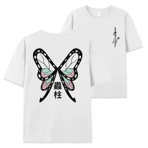 Menswear Classic Cotton Short-Sleeve Apparel, Demon Slayer Shinobu Kocho Insect Hashira Bella+Canvas T-Shirt, Father's Day Gift