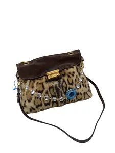 Pre-owned miu miu MiuMiu Leopard Fur Flap Crossbody Bag/WJ07706004/6004