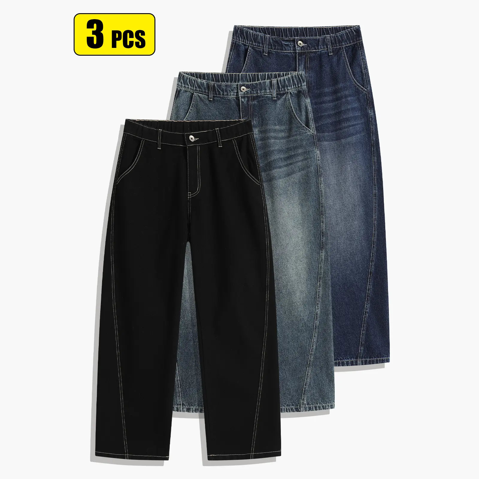 Black + Vintage Blue + Deep Blue