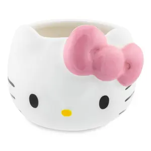 Sanrio Hello Kitty Pink Bow Sculpted Ceramic Mini Mug | Holds 3.5 Ounces