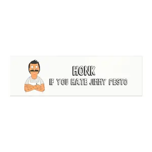Funny Honk If You Hate Your Rival Car Magnet  Cartoon Style Bumper Magnet