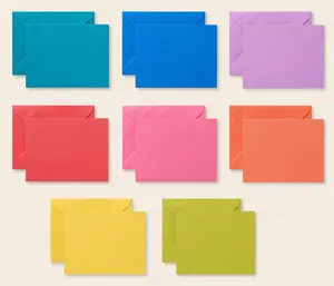 Single Panel Blank Cards with Envelopes 200 Pack, Rainbow Color Assorted Stationery Set, Bulk Greeting Cards for DIY Invitations, Thank You Notes, Weddings, Business & Crafts, TikTok Shop USA