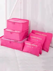 Travel Storage Organizer Set, Six-Piece Luggage Organizers for Clothing & Accessories, Durable Travel Essentials for Vacation Use, Travel Clothes Organizer, Durable Pouch