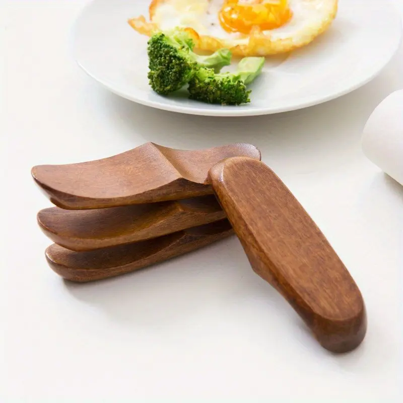1pc Wooden Chopstick Rest Beautiful Creative Chopstick Rest Hotel Cutlery Chopstick Holder Cute Chopstick Rest