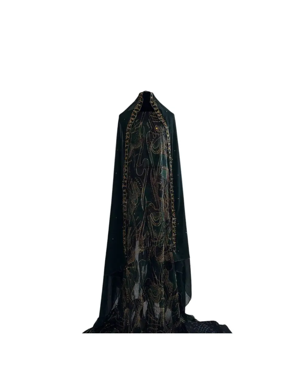 Midnight Emerald Luxury Embroidered Dirac Set
