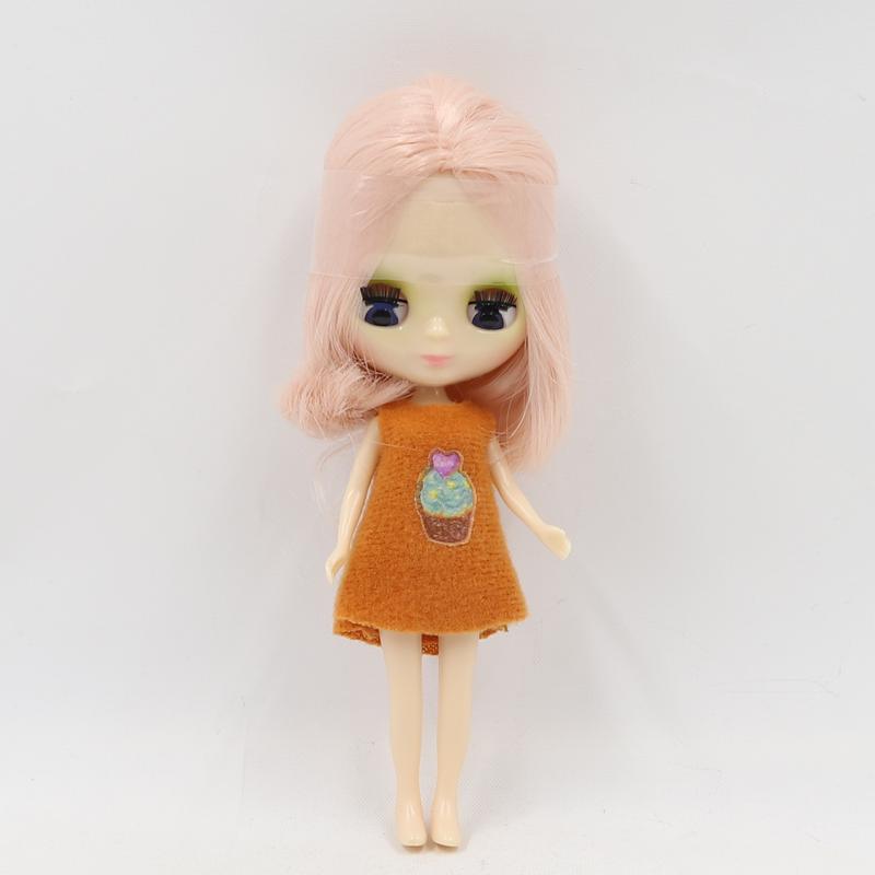 DBS blyth mini doll 10CM BJD normal body doll cute girls gift anime toy random dress
