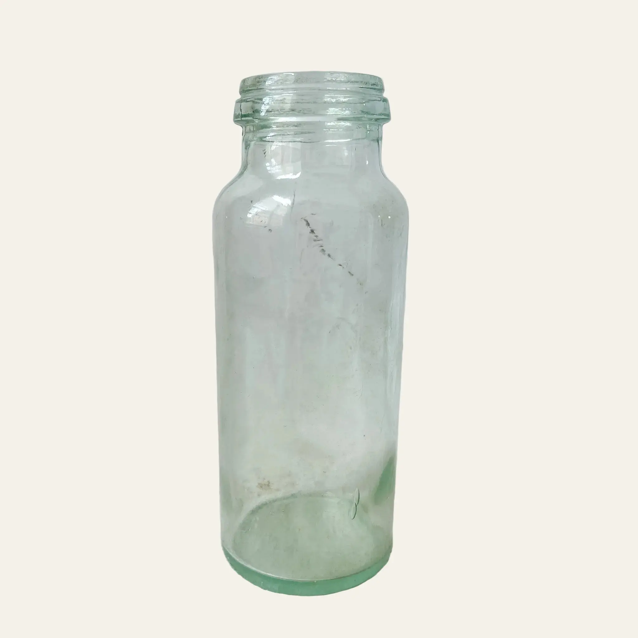 Antique Victorian Teal Glass Storage Jar
