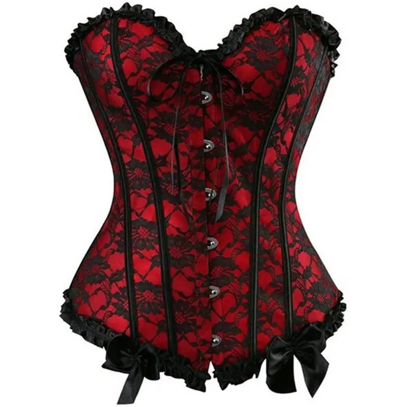 Women's Floral Lace Renaissance Corset, Cupro Fabric Bustier with Satin Lace-Up Back, Halloween Party Costume Accessories,north west halloween costume 2024