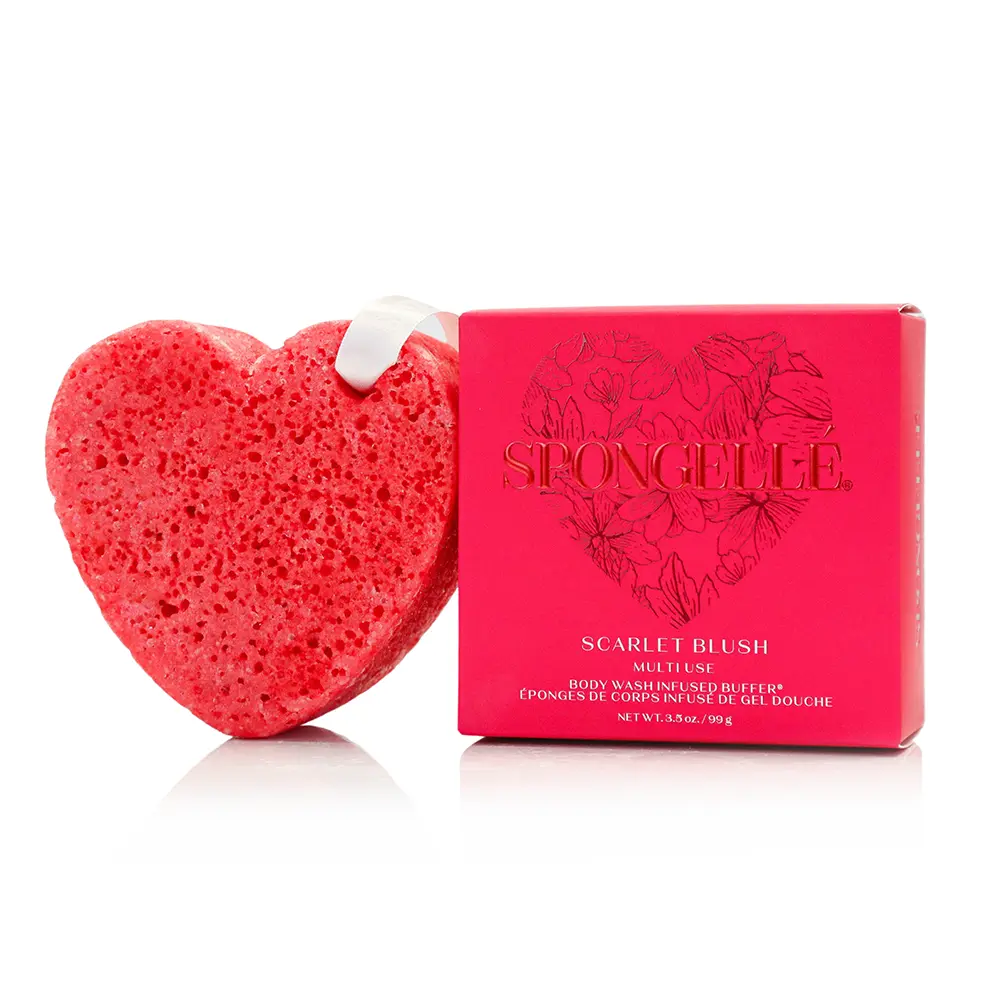 Scarlet Blush Heart Body Wash Infused Buffer