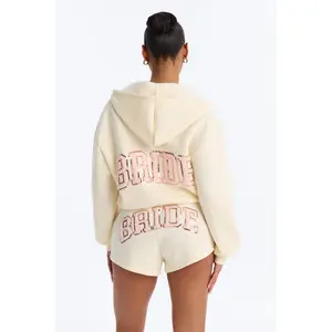 Bride To Be Fleece Short Set - White/Pink