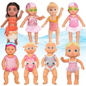 Electric Swimming Doll Toy, Kids Summer Outdoor Pool Bath Water Play, Electric Large Doll and Manual Chain Small Doll, Fun Toys