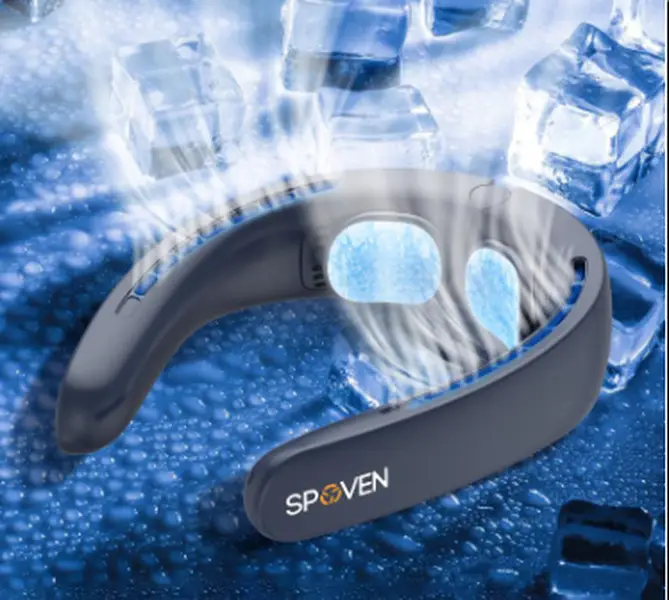 Bladeless neck fan, portable fan, 4000mAh USB wearable ,rechargeable, 2-speed adjustable, faster cooling, ultra-quiet, suitable for home, and outdoor