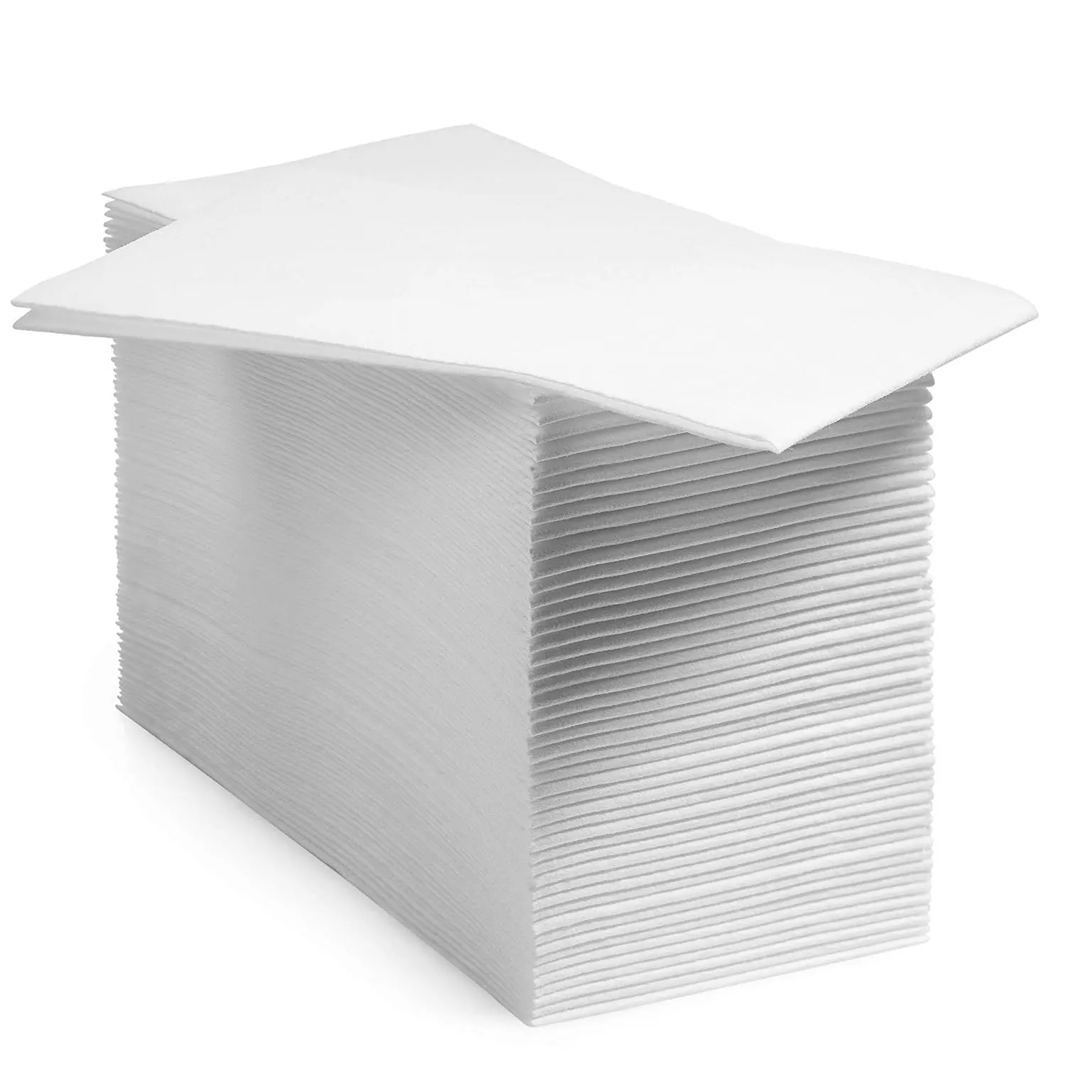 300-Pack Bulk Disposable Bathroom Paper Towels for Guests - Classic Lite Linen-Feel Clothlike Napkins, White 12x17 Single-Use Hand Towel Tissue Made in USA, Napkins Bulk
