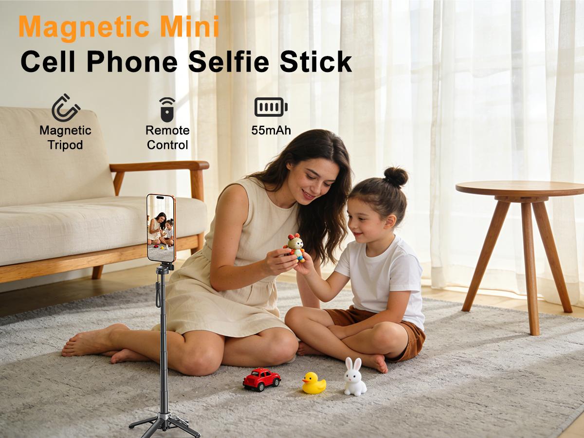 2026 Edition Four-in-One Magnetic Selfie Stick is upgraded to 25 inches longer, enhanced in stability, equipped with a wireless Bluetooth remote control, 360° rotation, and compatible with various mobile phones 2026 Edition Four-in-One Magnetic Selfie Stick is upgraded to 25 inches longer, enhanced in stability, equipped with a wireless Bluetooth remote control, 360° rotation, and compatible with various mobile phones