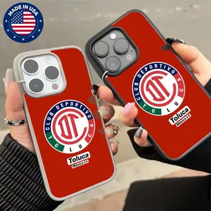 Toluca FC Ligamx Aesthetic Design Pattern Casing For iphone17 16 15 14 13 12 11 XS Plus Pro Max Samsung22 23 24 25 FE Ultra [Compatible withMagSafel] Magnetic transparent Soft Silicon TPU Protector Fashion Trend Anti-scratch Stylish Cover