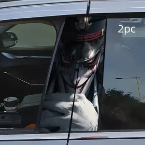 2pcs Officer Joker Car Sticker B-Pillar DIY Middle Pillar Film Decorative Car Accessory