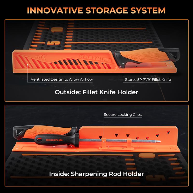 KastKing EZ Fillet Fish Fillet Mat, Anti-slip Texture With 25" Integrated Ruler, Extended Dimensions, Easy to Clean Material, Portable Storage, Fish Cutting Board